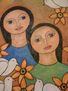 damas ,palomas y girasoles