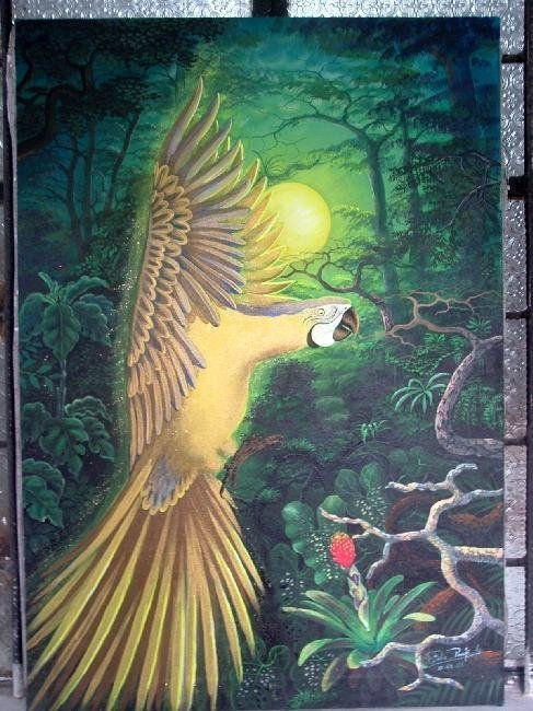El vuelo guacamayo dorado