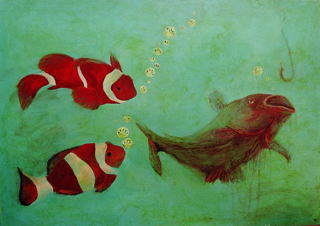 Por la boca no muere el pez Oil Canvas Animals