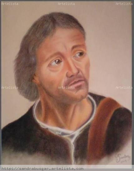 RETRATO 1 Pastel Paper Portrait