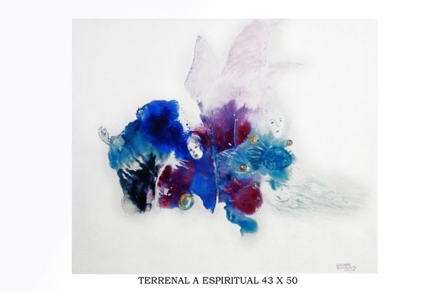 terrenal a espiritual Watercolour Paper Figure Painting