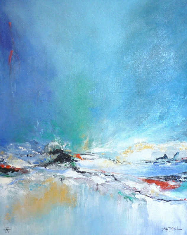 paisaje azul