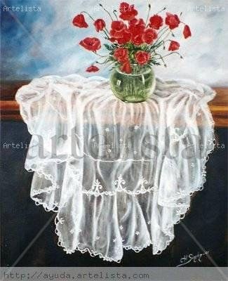 amapolas Oil Canvas Floral Painting