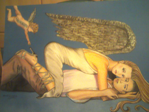 "El ángel caído" Técnica Mixta