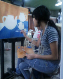 Pintando