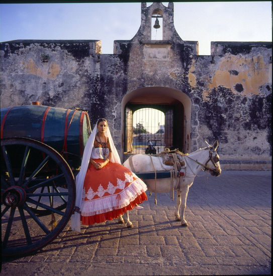 Campechana y carro de aguador en puerta de tierra. Architecture and Interiorism Color (Manual)