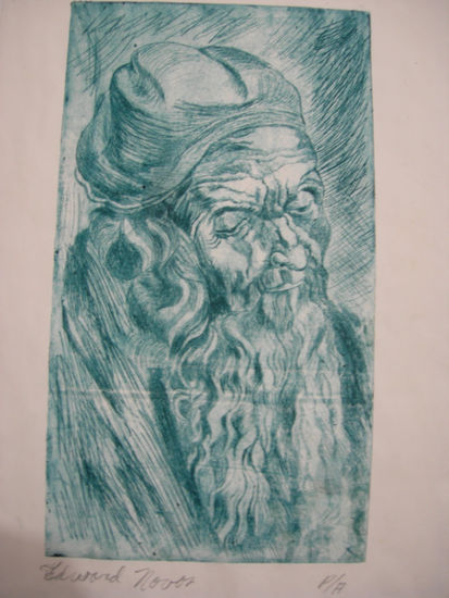 anciano barbudo Etching Process