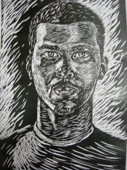 el retrato I Linocut