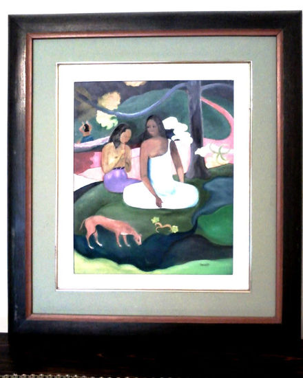 Homenaje Gauguin Óleo Lienzo Figura