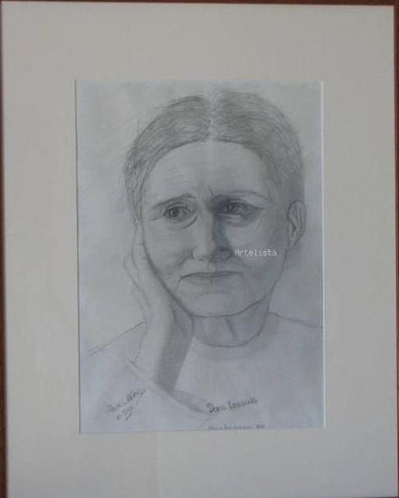 Doris Lessing Grafito Papel Retrato