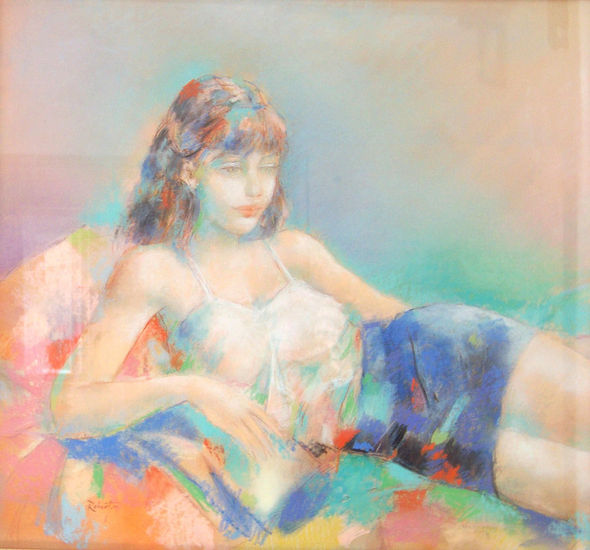 DESCANSO Pastel Card Figure Painting