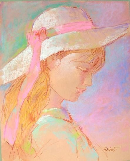 PAMELA BLANCA Pastel Card Figure Painting