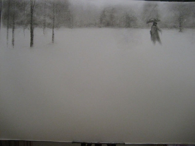 el silencio de la nieve Charcoal