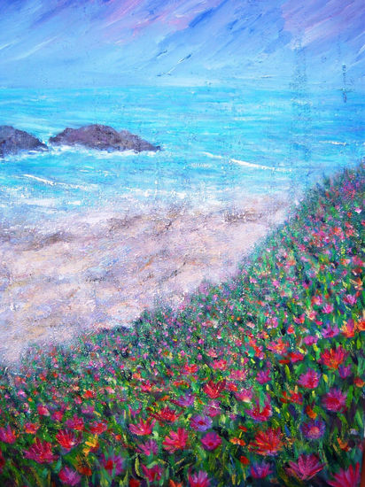 asomate al mar Oil Canvas Landscaping