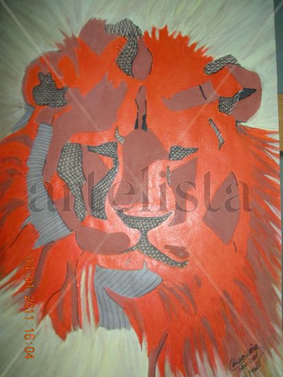 LEÓN ROJO Acrylic Paper Animals