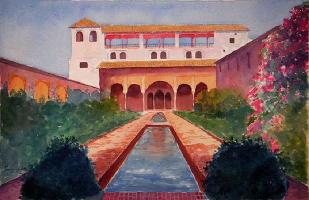 GENERALIFE (LA ALHAMBRA-GRANADA) Watercolour Paper Landscaping