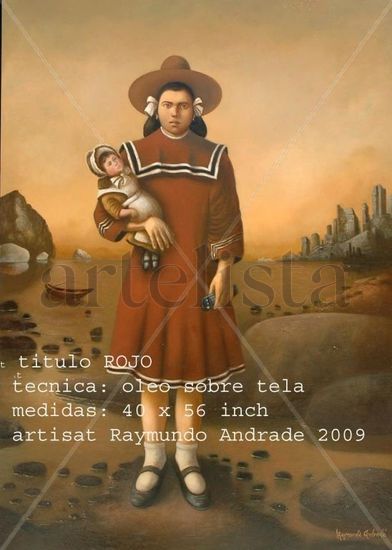 Rojo Oil Canvas Figure Painting