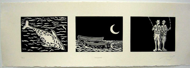 Pescadores Linocut