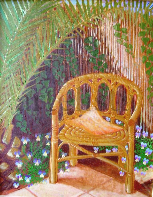 en el jardín