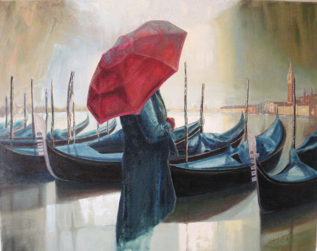 Venecia y paraguas sin ti
