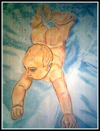 Bebito nadando.