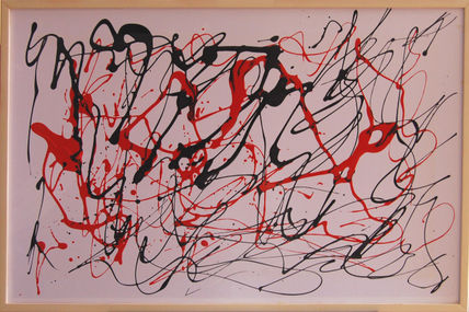 Negro sobre rojo