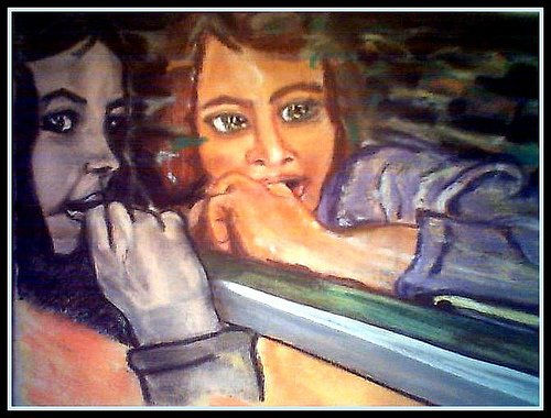 ESPERANDO MI DESTINO. Pastel Paper Portrait