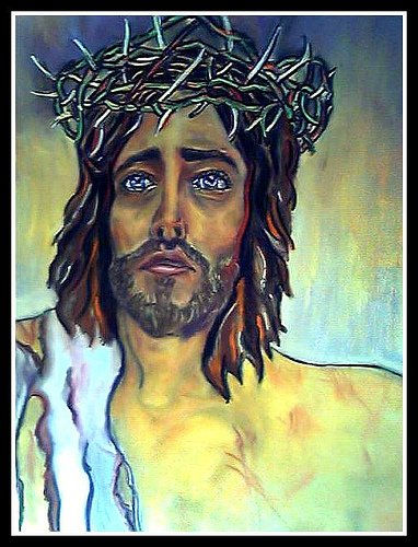 PASIÓN DE CRISTO. Pastel Paper Portrait