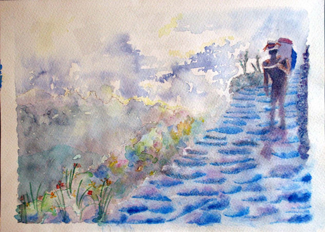 Porteador andino Watercolour Paper Landscaping