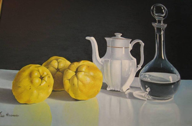 Bodegon con membrillos Oil Canvas Still Life Paintings