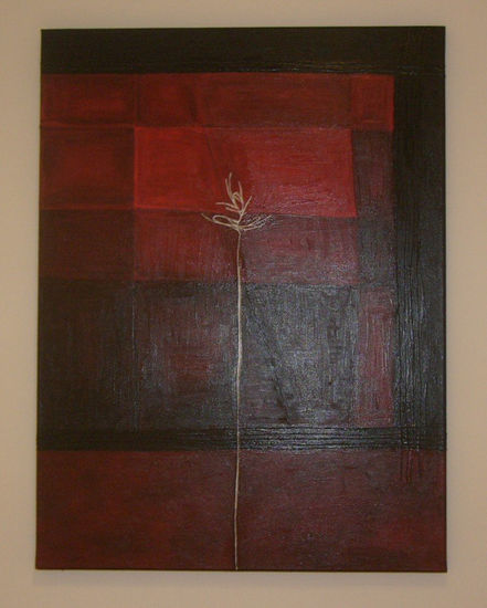 Flor en la oscuridad Acrylic Canvas Others