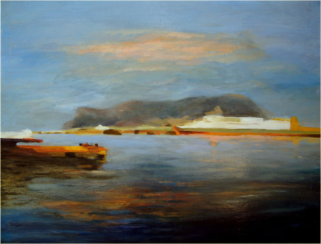 puerto de algeciras Oil Canvas Marine Painting