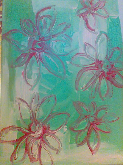 with you Acrylic Canvas Floral Painting