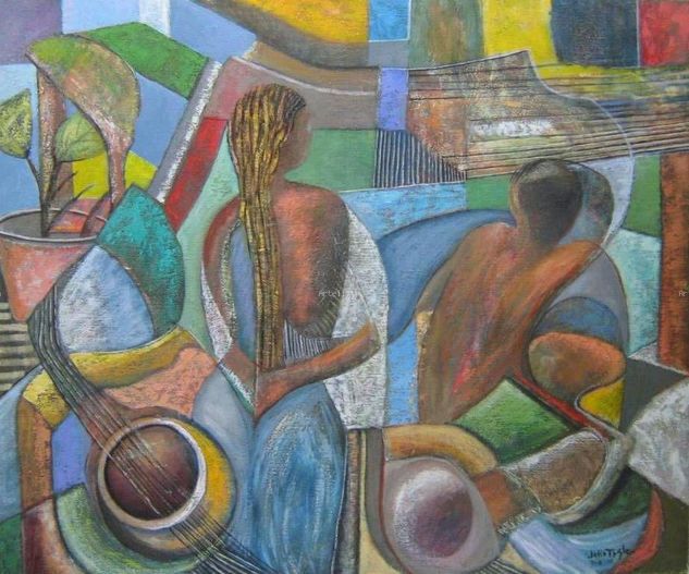 Figuras Oil Textile Figure Painting