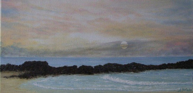 Atardecer 2 Oil Canvas Marine Painting