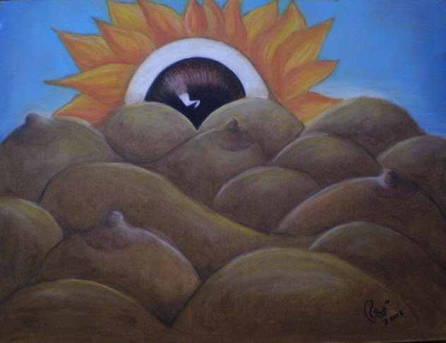 Un atardecer escudriñado tras las montañas sensuales del deseo