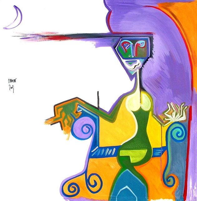 DAMA de ALCURNIA con SILLON y LUNA