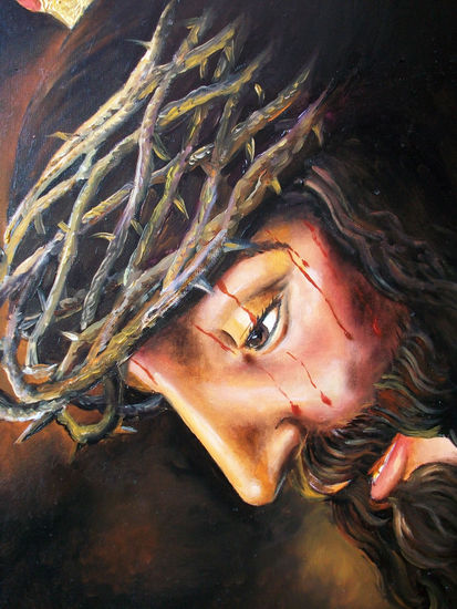 Nuestro Padre Jesus Nazareno de Viñeros Óleo Lienzo Retrato