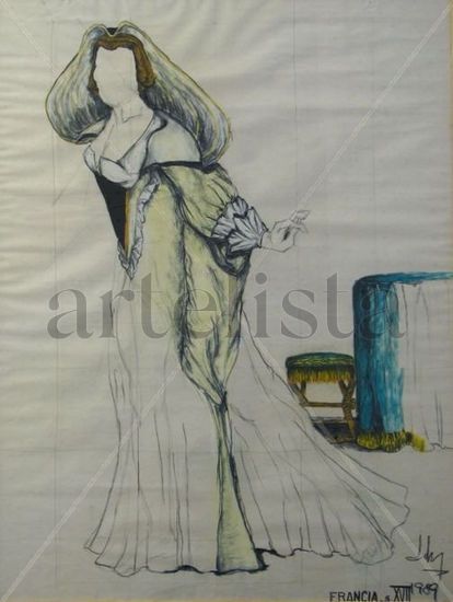 serie trajes FRANCIA II Pastel Papel Figura