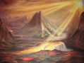luz en la montaña
