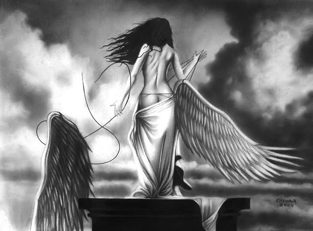 Celestial desnudo de mujer angel Graphite