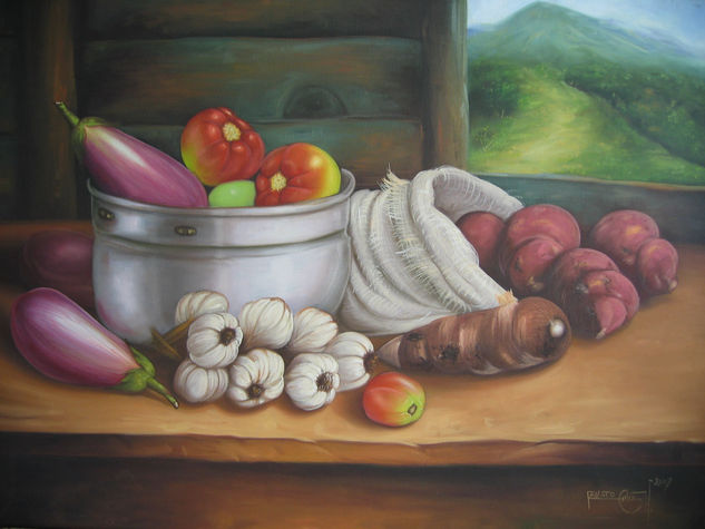 Para la cena en el campo Oil Canvas Still Life Paintings