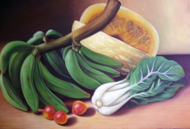 Bodegón vegetal Oil Canvas Still Life Paintings