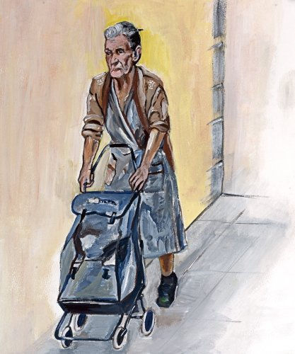 Abuela con carrito