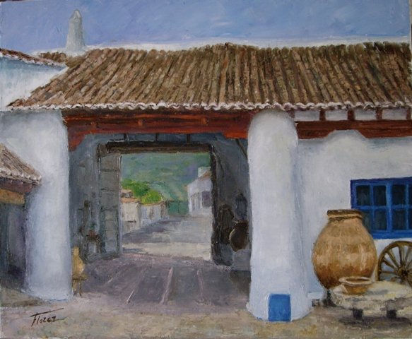 Portón manchego Oil Canvas Landscaping