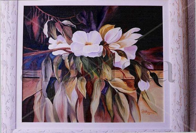 MAGNOLIAS 2 Oil Canvas Floral Painting