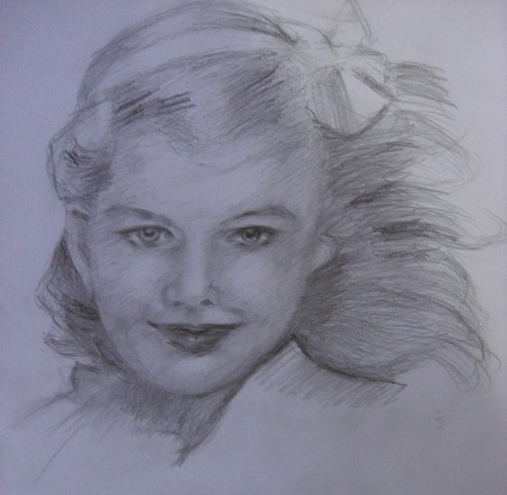 Estudio rostro de niña Pencil