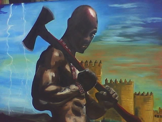 el guerrero Oil Canvas Figure Painting