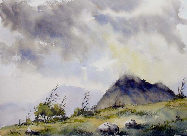 BRIEVA DE JUARROS, BURGOS Watercolour Paper Landscaping