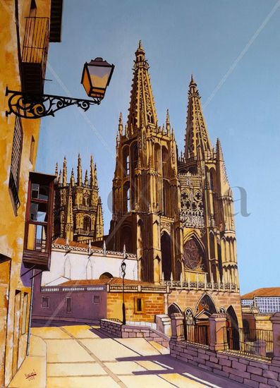 Catedral de Burgos Óleo Lienzo Paisaje